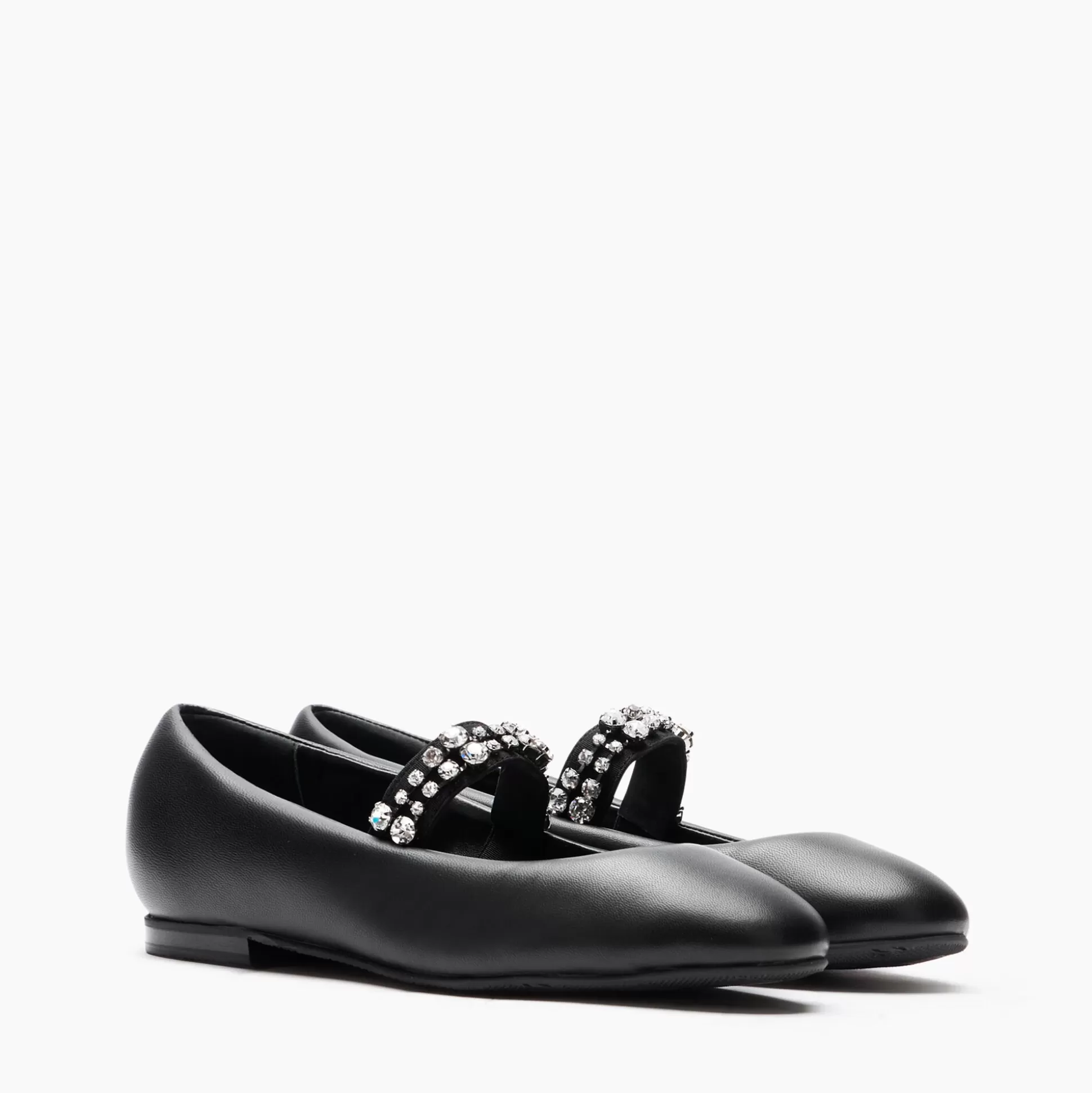 Casadei Puff Leather Ballerinas Black Fashion