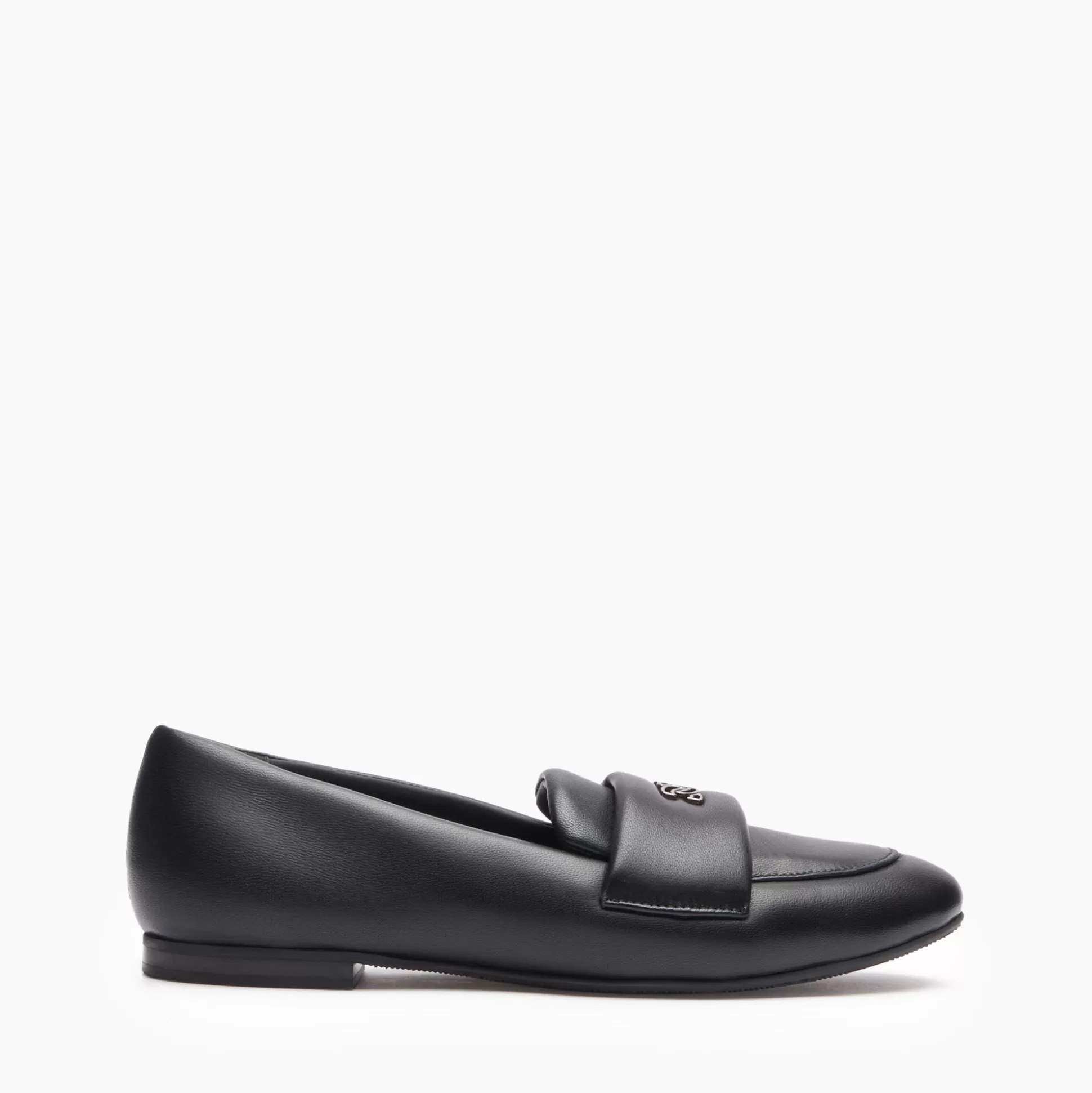 Casadei Puff Leather Loafers Black Best Sale