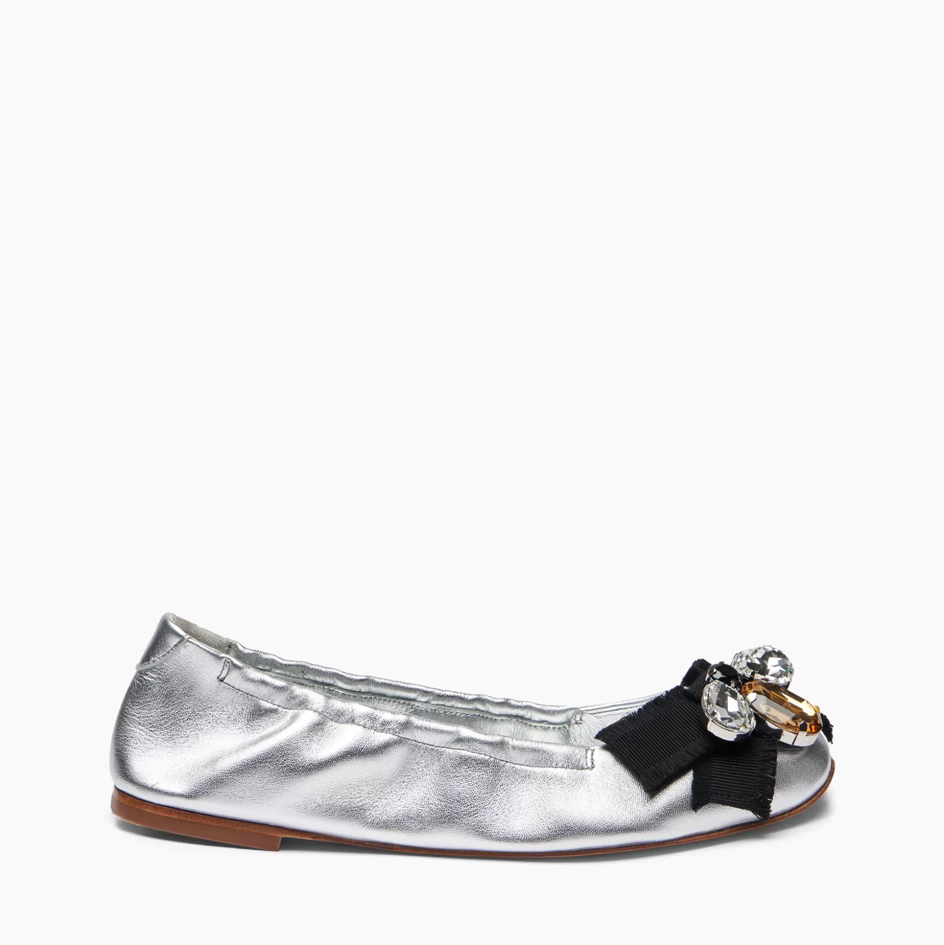 Casadei Queen Bee Ballet Ballerinas SIlver Fashion