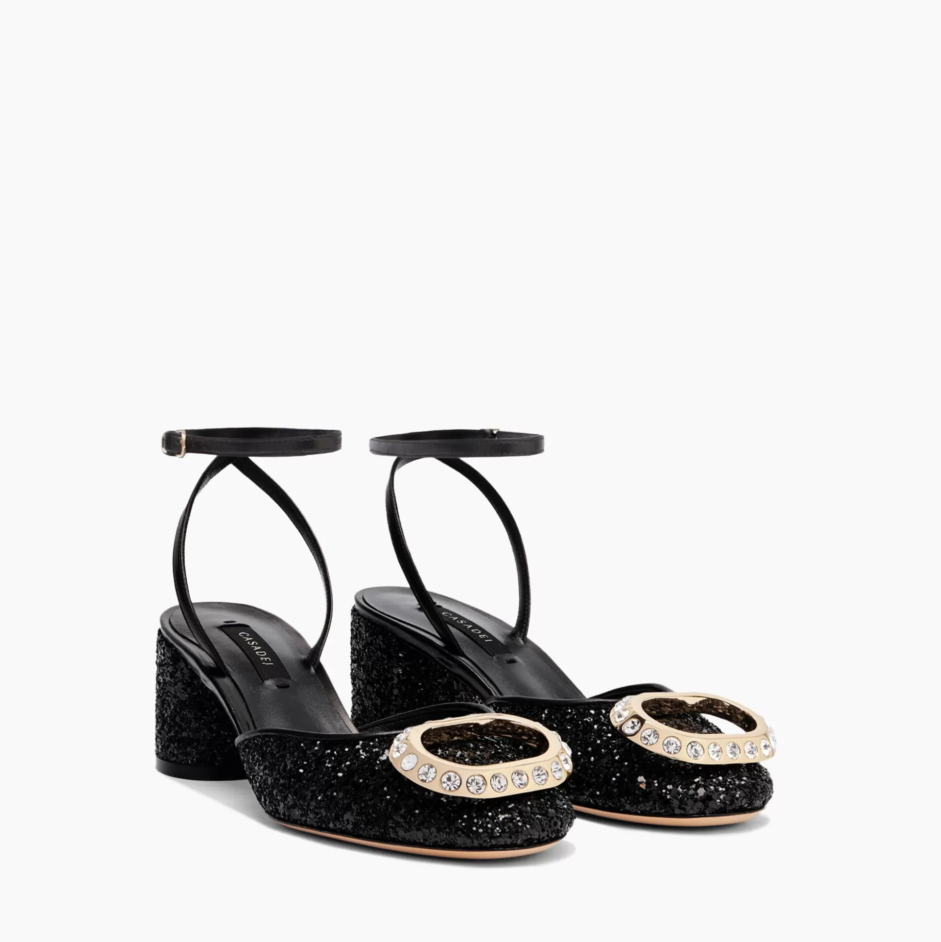 Casadei Ring Cleo Sandals Black Infinity Best