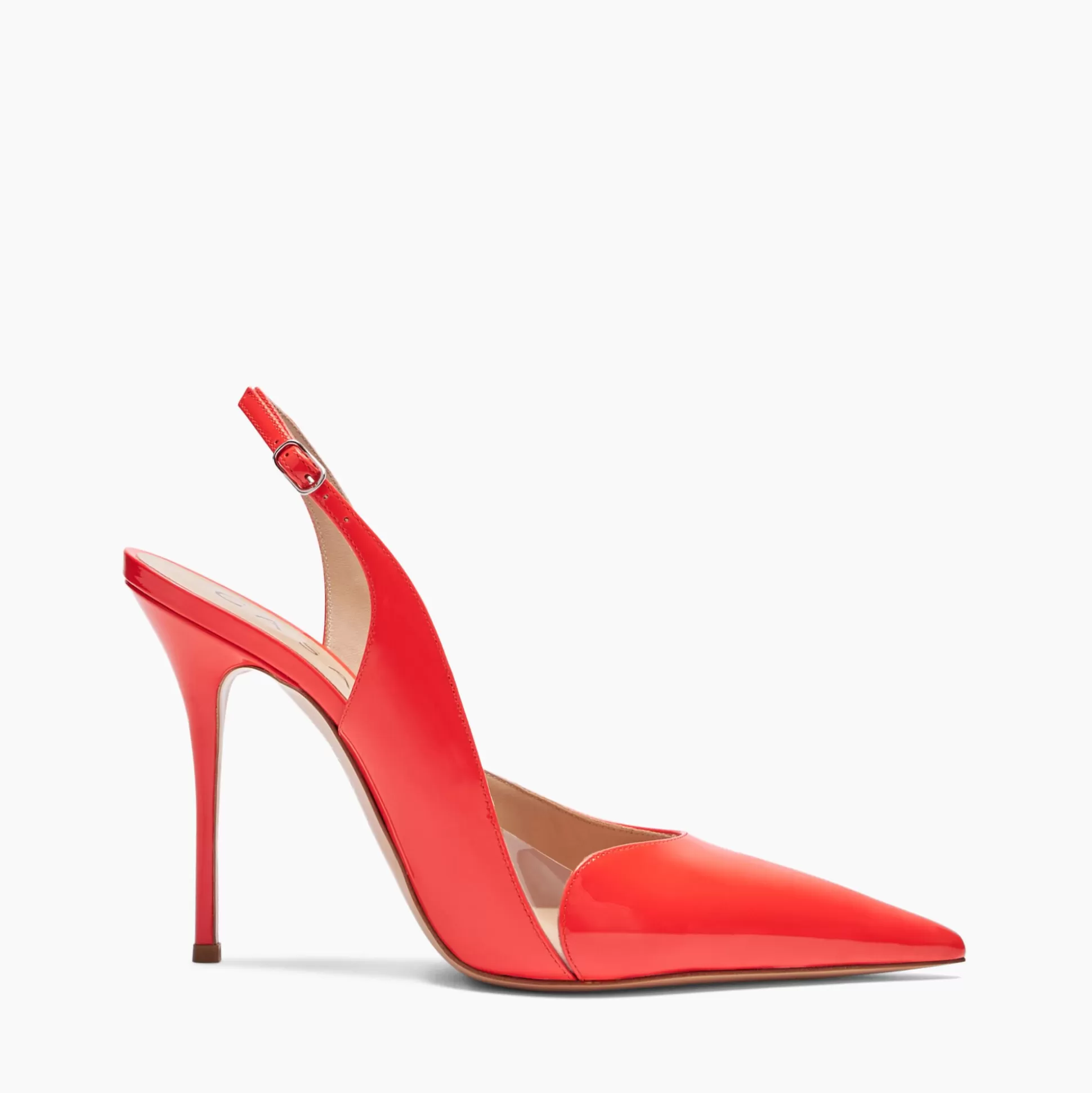 Casadei Scarlet Patent Leather, PVC Slingbacks Coralflame Shop