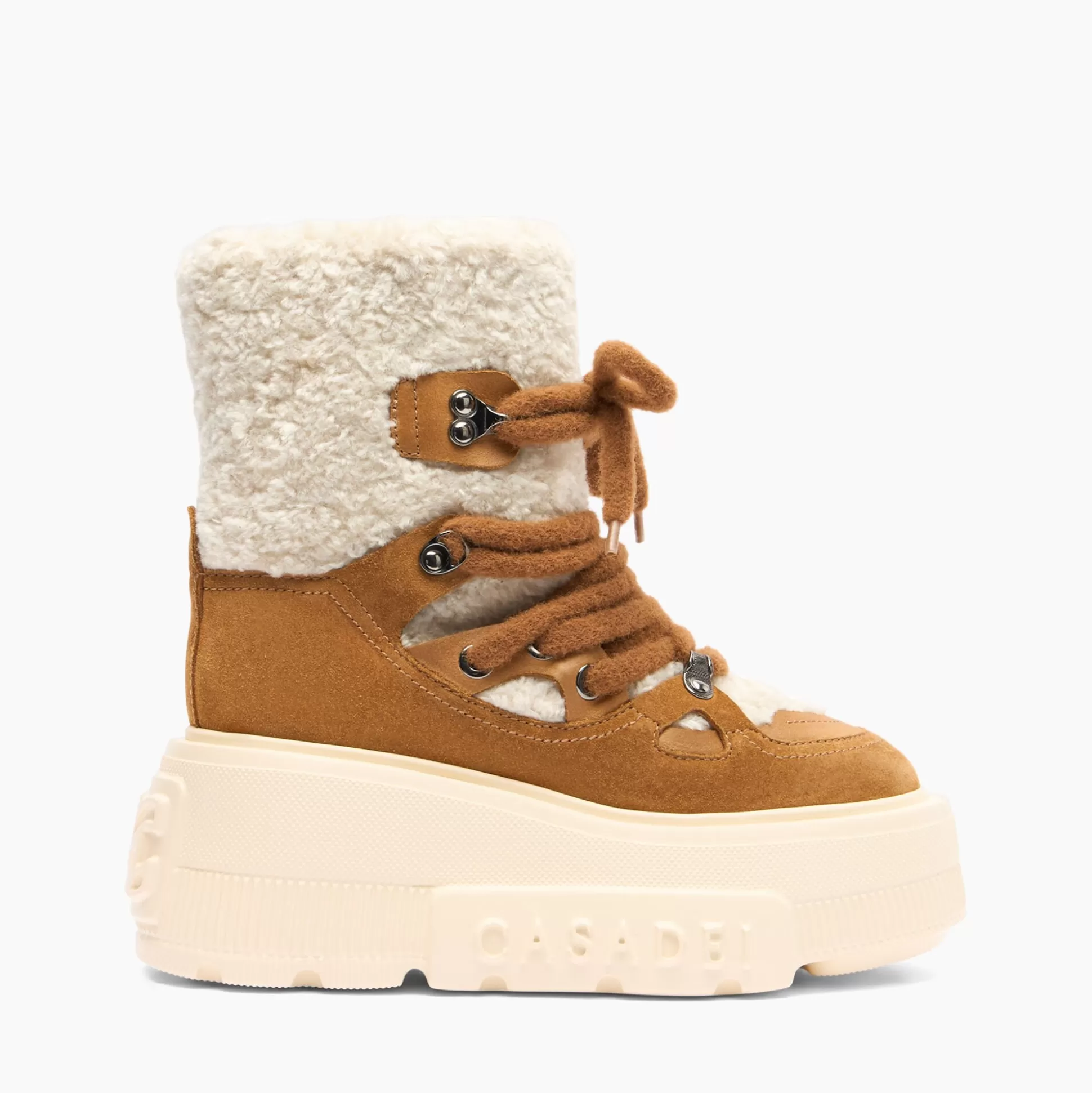 Casadei Skipass Nexus Mountain Boots Honey and White Best Sale