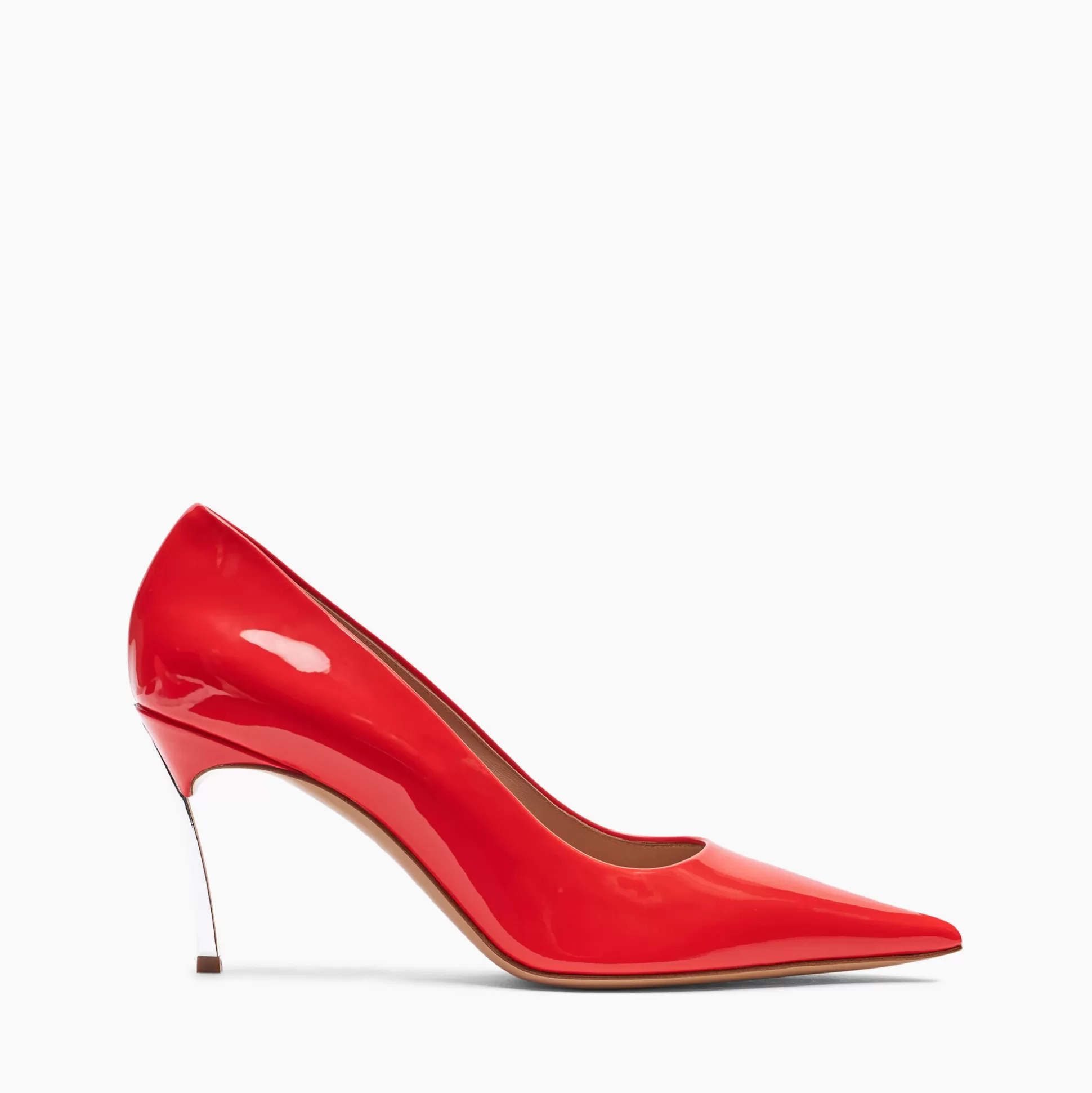 Casadei Superblade Patent Leather Pumps Coralflame Outlet