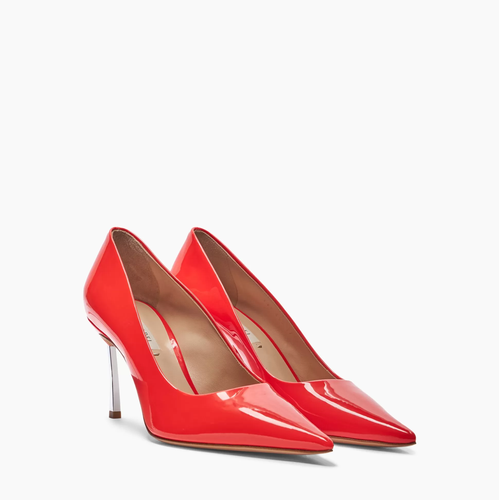 Casadei Superblade Patent Leather Pumps Coralflame Outlet