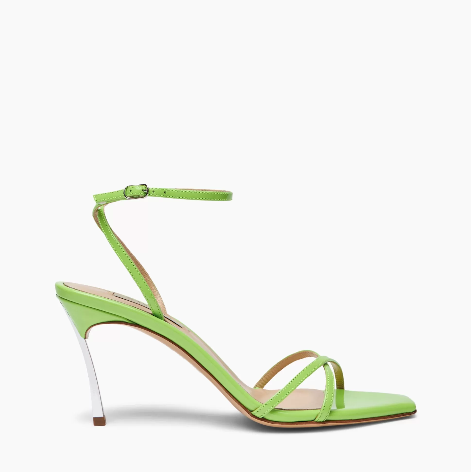 Casadei Superblade Patent Leather Sandals Spirulina Best Sale