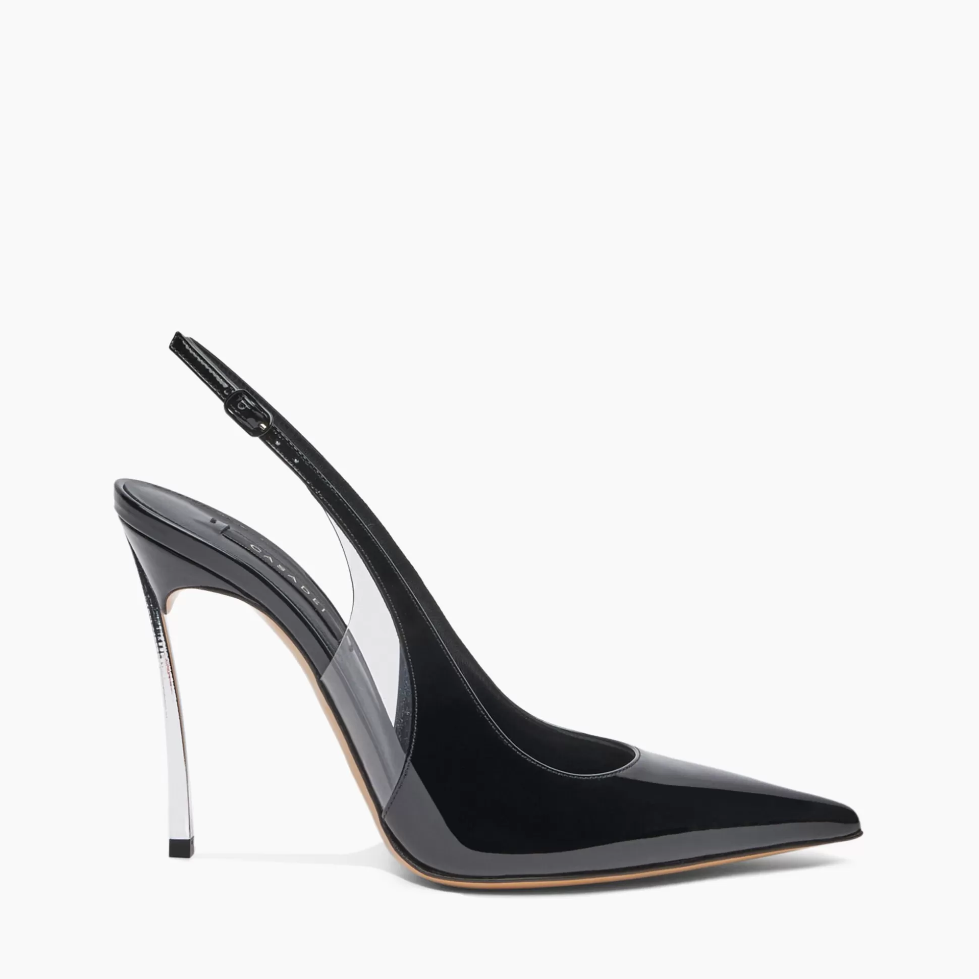 Casadei Superblade Patent Leather Slingbacks Black Clearance