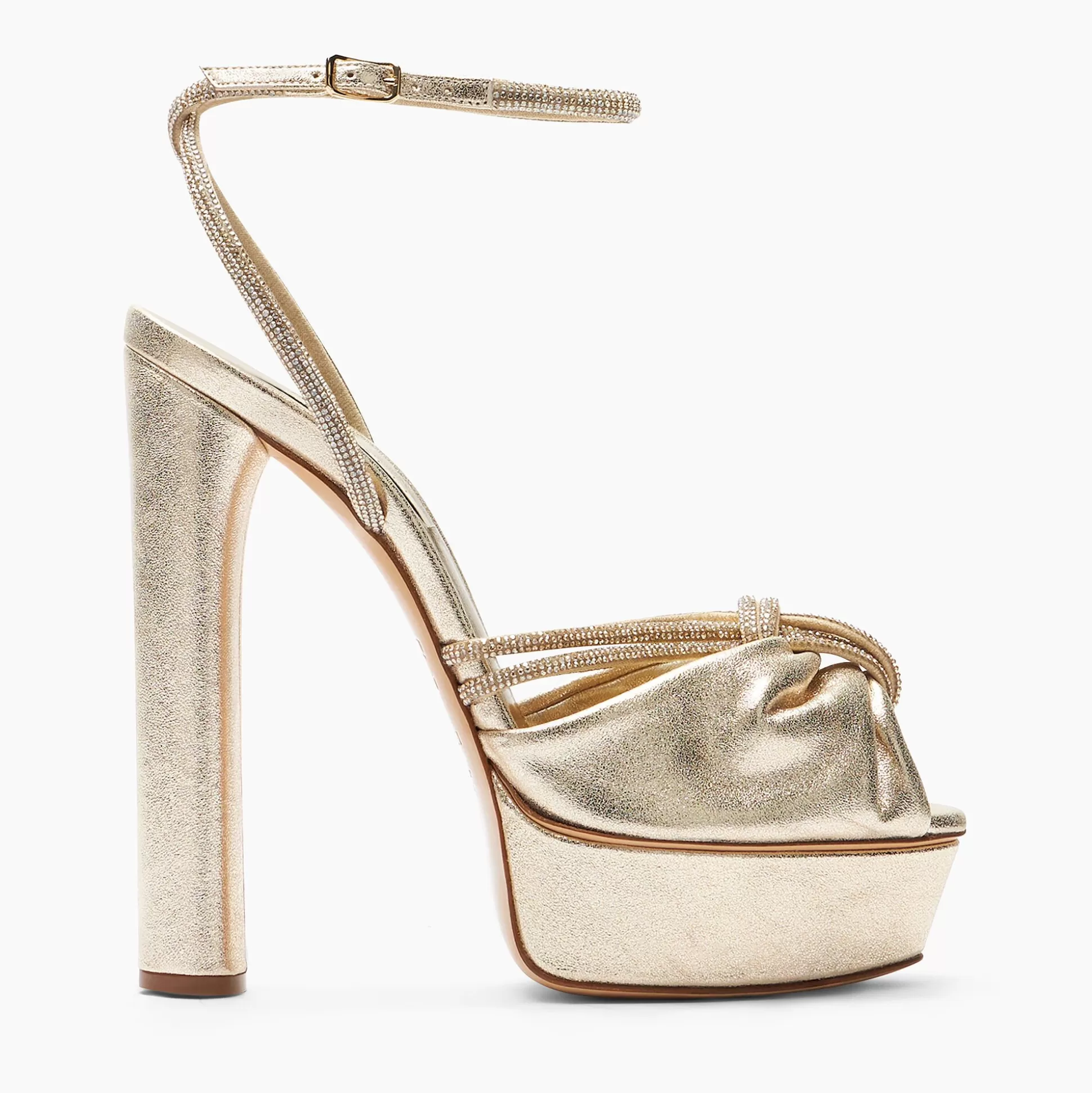 Casadei Taylor Flora Wonder Platform Sandals Platinum Outlet