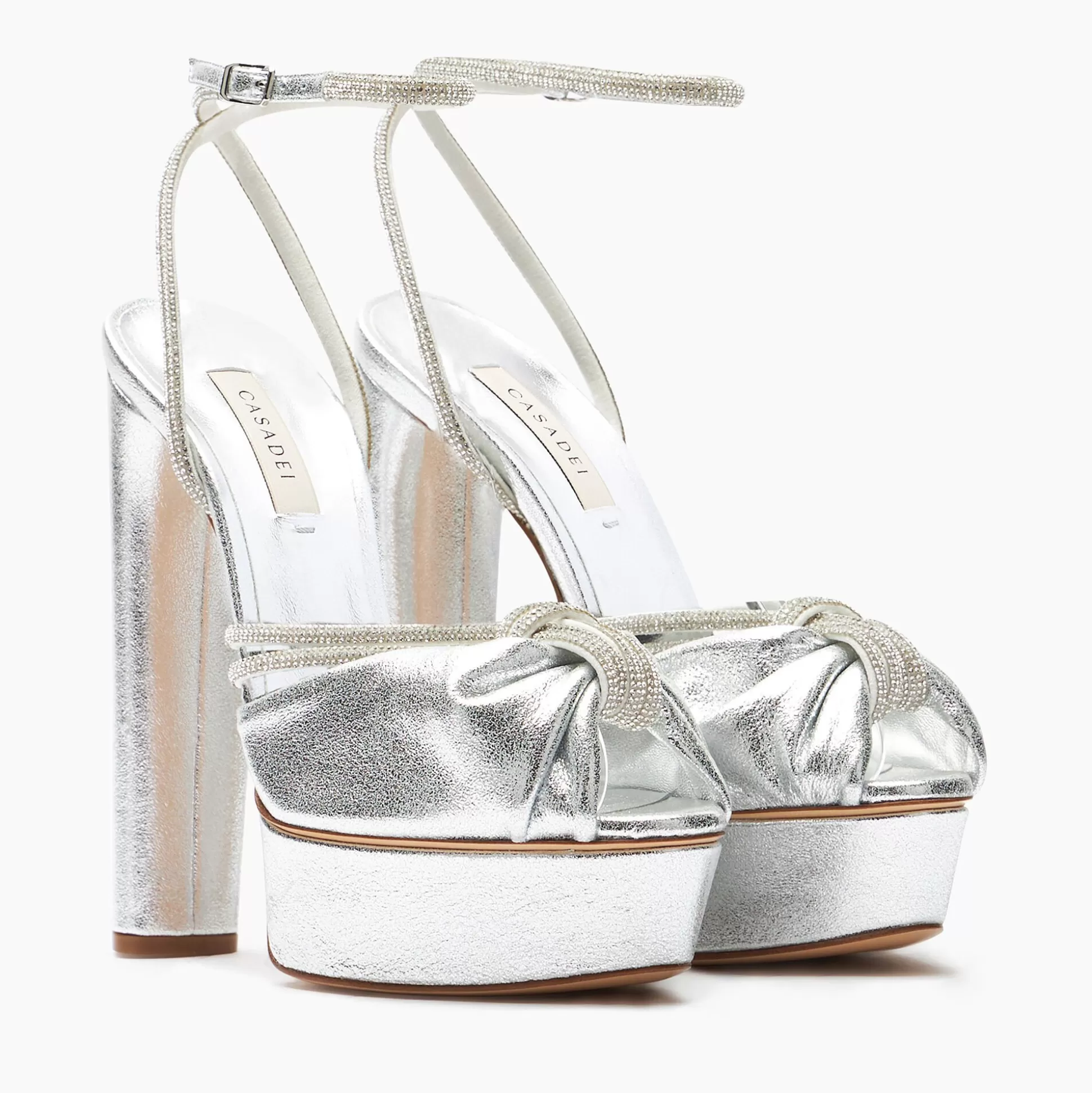 Casadei Taylor Flora Wonder Platform Sandals Silver Hot