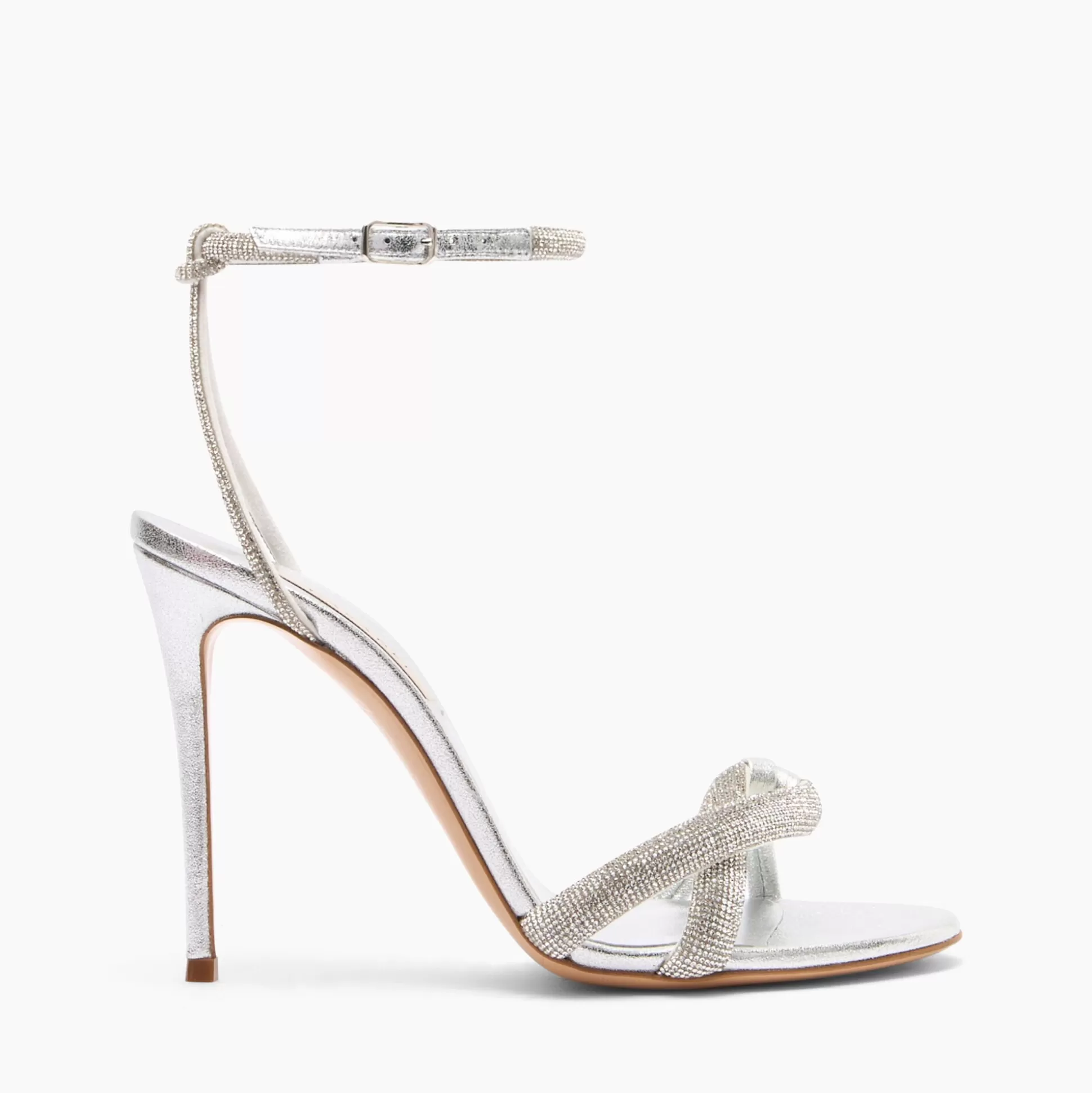 Casadei Taylor Julia Crystal Sandals Silver Cheap