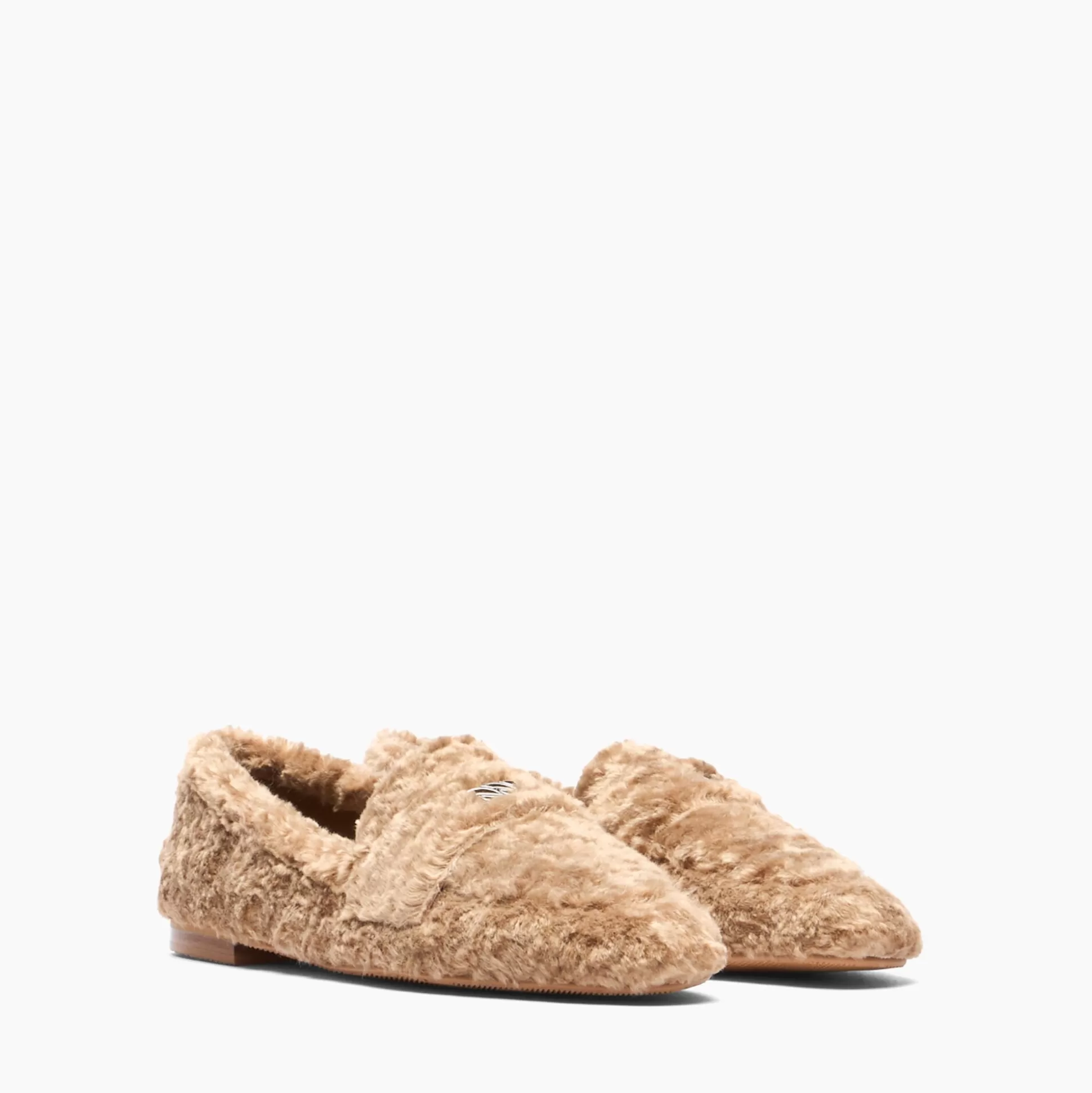 Casadei Valsenales Faux Fur Loafers Caramello Clearance